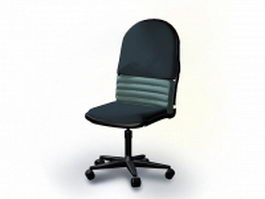 Office swivel chair - blue 3d model preview