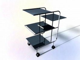 Mobile work table 3d model preview