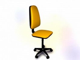 Yellow office chair 3d model preview