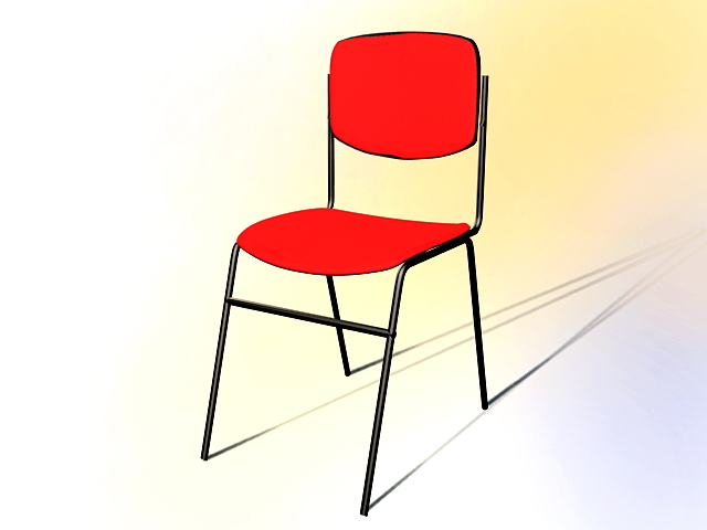 Stackable conference chair 3d rendering