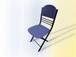 Blue conference chair 3d model preview
