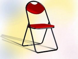Stackable conference chair - red 3d model preview