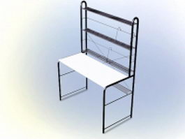 Office magazine rack 3d preview