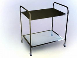 Rolling file cart 3d preview