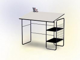 Simple staff desk 3d preview