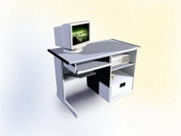 Computer desk furniture 3d preview