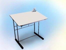 Contemporary drafting table 3d preview