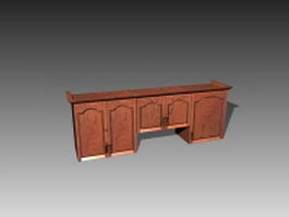 Kitchen wall cabinet 3d model preview