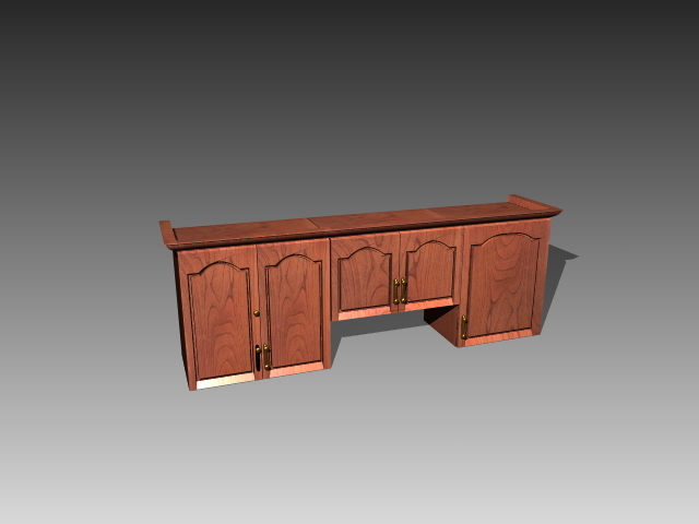 Kitchen wall cabinet 3d rendering