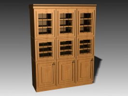 Kitchen cupboard storage 3d model preview
