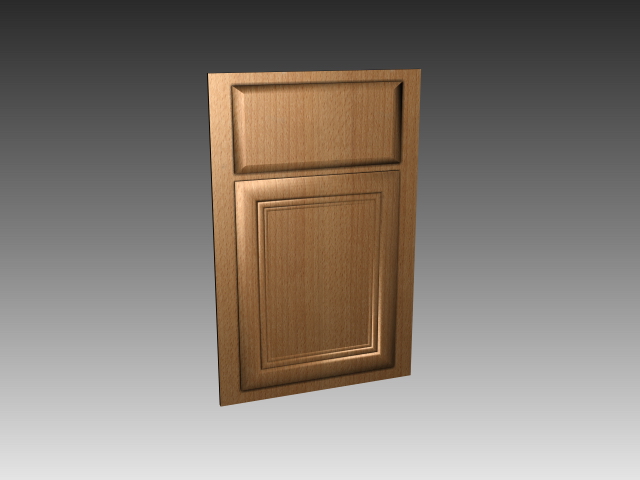 Modern kitchen cabinet door 3d rendering