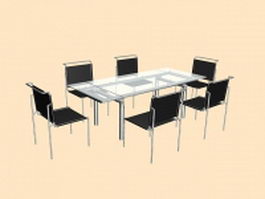 Modern conference room furniture 3d model preview