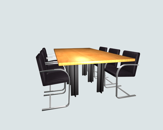 Conference room furniture sets 3d rendering