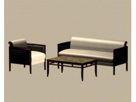 Office sofa set 3d preview