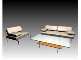 Home office sofa set 3d preview