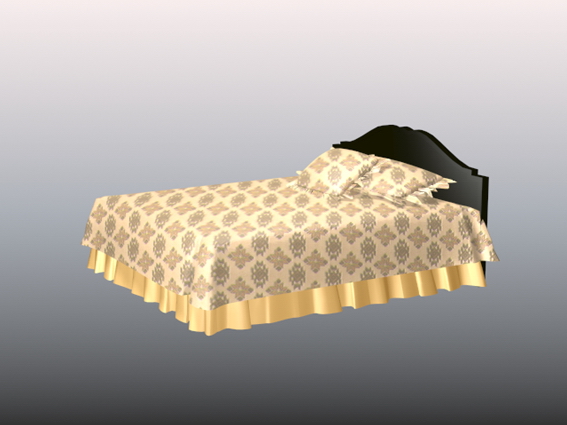 Bed without frame 3d rendering