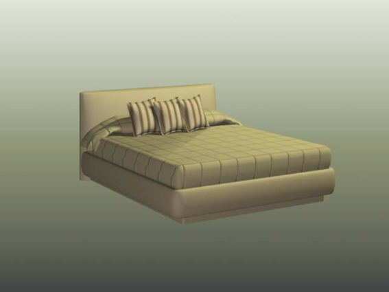 Modern platform bed 3d model 3dsMax,3ds files free