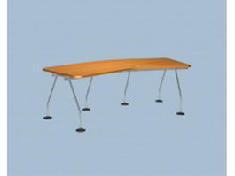 Simple office table 3d preview