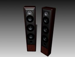 Five-way speaker system 3d model preview