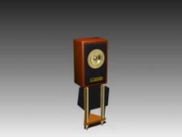 Speaker box with stand 3d model preview