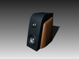 Desktop speaker box 3d model preview