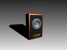 Bookshelf sound box 3d model preview