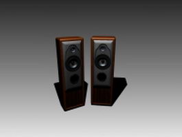 Home theatre speaker system 3d model preview