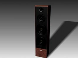 4 way speaker system 3d model preview