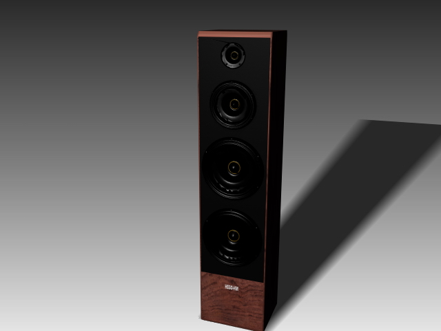 4 way speaker system 3d rendering