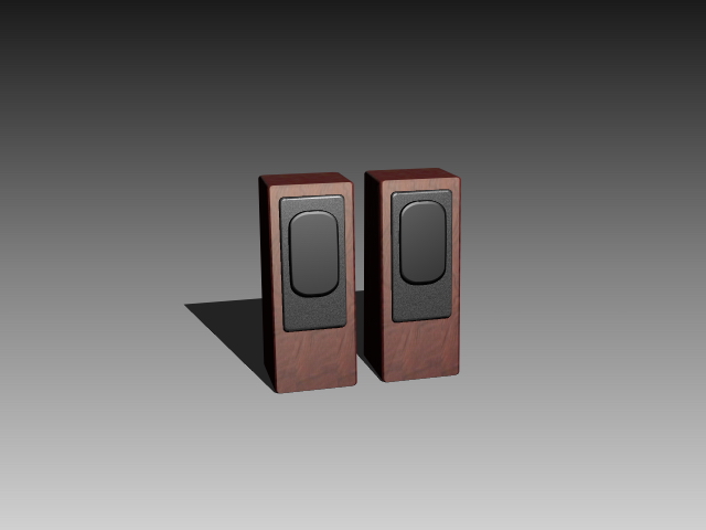 Bookshelf speakers 3d rendering