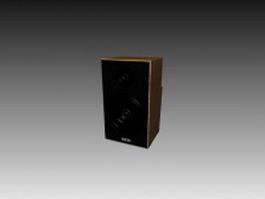 Bookshelf speaker 3d model preview