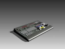 Professional audio mixing console 3d model preview