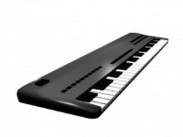 MIDI keyboard controller 3d preview