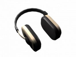 Modern headphone 3d model preview