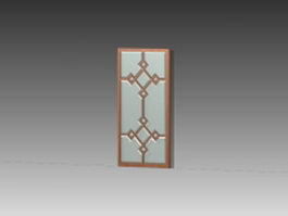 Decorative glass door inserts 3d model preview