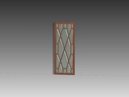 Interior glass door inserts 3d model preview