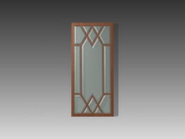 Frosted glass door inserts 3d model preview