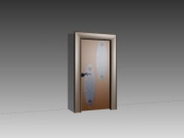 Minimalist room door 3d model preview