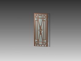 Glass window inserts 3d model preview