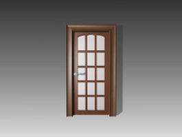 Office french doors 3d model preview