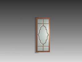 Decorative glass door insert 3d model preview