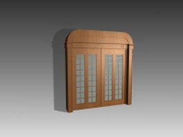 Interior french doors 3d model preview