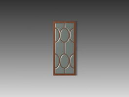 Entry door glass inserts 3d model preview