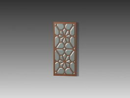 Classic style door inserts 3d model preview