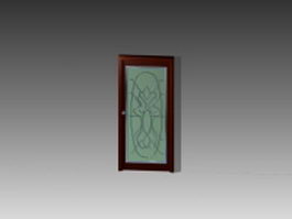 Art glass door 3d model preview