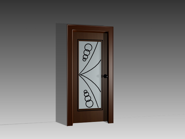 Art glass door designs 3d rendering