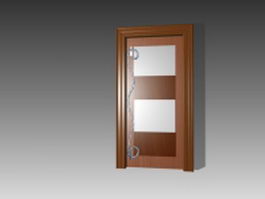 Frosted glass door 3d model preview