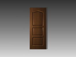 3 panel wood door inserts 3d model preview