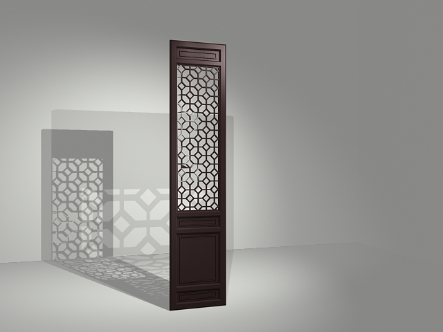 Fixed room divider panel 3d rendering