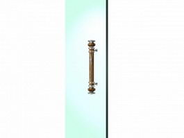Brass door pull handle 3d model preview